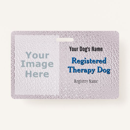 Geregistreerde therapiehond - lichtroze badge (Voorkant)