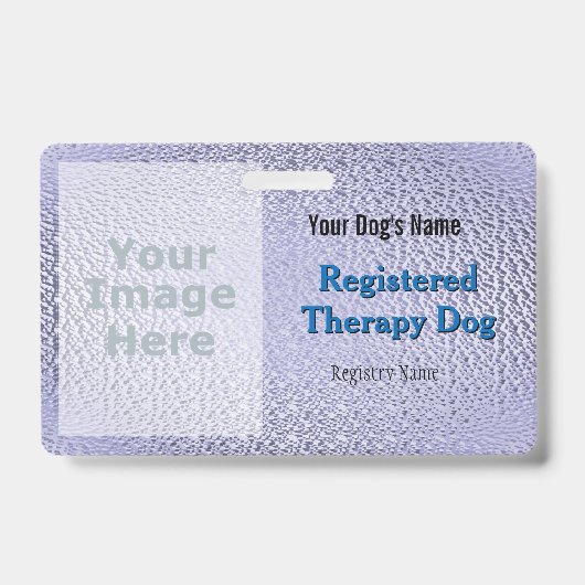 Geregistreerde therapiehond - Paarse badge (Voorzijde)