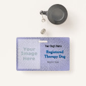 Geregistreerde therapiehond - Paarse badge (Voorkant met intrekbare)