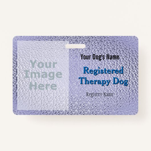 Geregistreerde therapiehond - Paarse badge (Voorkant)