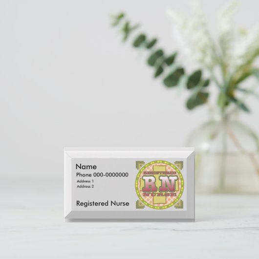 Geregistreerde verpleegkundige aangepaste naam Vis Visitekaartje (Staand voorkant)