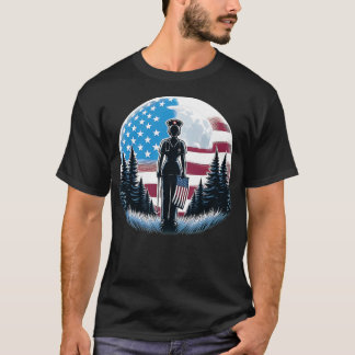 Geregistreerde Verpleegkundige Amerikaanse Vlag Vo T-shirt