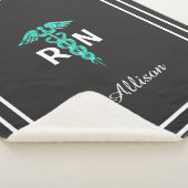 Geregistreerde verpleegkundige Caduceus Turquoise  Sherpa Deken (3/4)