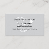 Geregistreerde verpleegkundige Eenvoudige Contact  Visitekaartje (Voorkant)