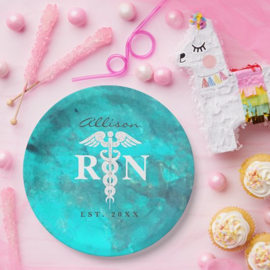 Geregistreerde verpleegkundige Graduation Party Bl Papieren Bordje (Feest)