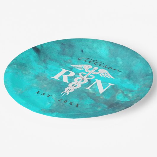 Geregistreerde verpleegkundige Graduation Party Bl Papieren Bordje (Gekanteld)