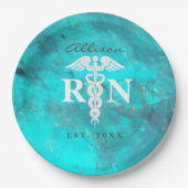 Geregistreerde verpleegkundige Graduation Party Bl Papieren Bordje (Voorkant)