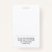 Geregistreerde Verpleegkundige ID Barcode Blauwgro Badge (Achterkant)