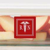 Geregistreerde verpleegkundige medische Caduceus w Labels (Aangebracht)