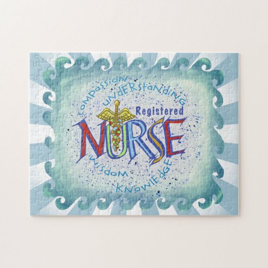 Geregistreerde verpleegkundige Motto Legpuzzel (Horizontaal)