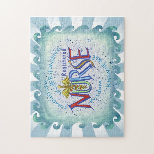 Geregistreerde verpleegkundige Motto Legpuzzel (Verticaal)