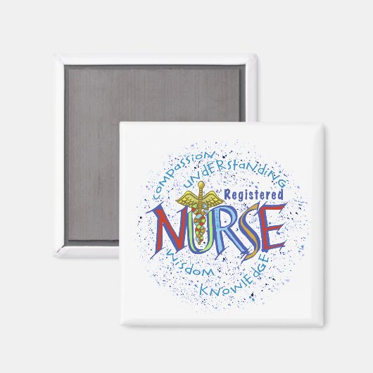 Geregistreerde verpleegkundige Motto Magneet (Voorkant / Achterkant)