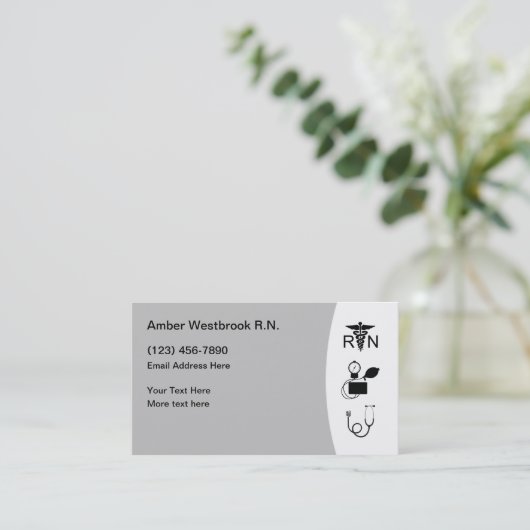 Geregistreerde verpleegkundige Professional Visitekaartje (Staand voorkant)