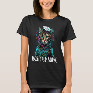 Geregistreerde Verpleegkundige RN Kat Schattig Kle T-shirt