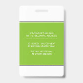 Geregistreerde verpleegkundige RN lime groene foto Badge (Back)