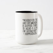 Geregistreerde verpleegkundige (RN) Mok, met noter Tweekleurige Koffiemok (Voorkant rechts)