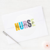 Geregistreerde verpleegkundige RN SCHATTIGE Ronde Sticker (Envelop)
