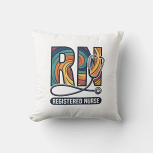 Geregistreerde Verpleegkundige RN Vintage Regenboo Kussen