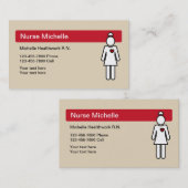 Geregistreerde verpleegkundige Simple Professional Visitekaartje (Voorkant / Achterkant)