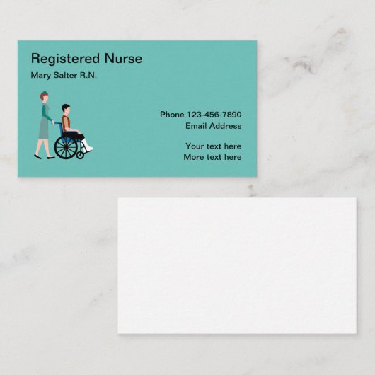 Geregistreerde verpleegkundige visitekaartje (Voorkant / Achterkant)