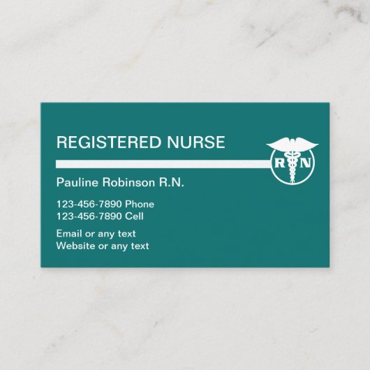 Geregistreerde verpleegkundige Visitekaartjes (Voorkant)