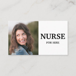 Geregistreerde verpleegkundige voor huur foto visitekaartje