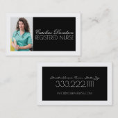 Geregistreerde Verpleegkundige Zwart & Wit Bold De Visitekaartje (Voorkant / Achterkant)