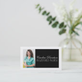 Geregistreerde Verpleegkundige Zwart & Wit Bold De Visitekaartje (Staand voorkant)