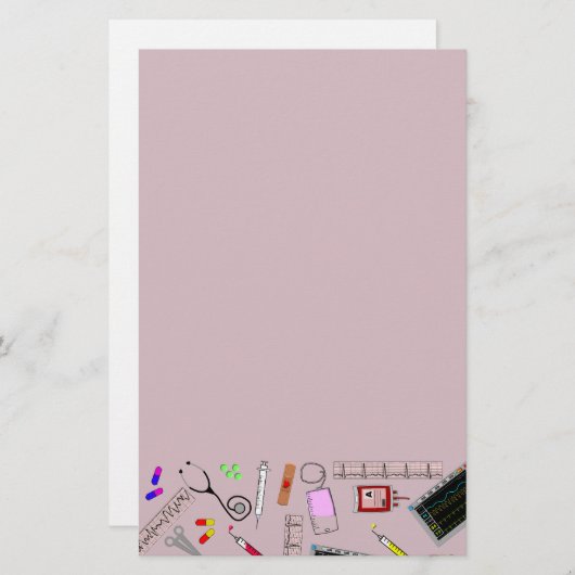 Geregistreerde verpleegmiddelen briefpapier (Voorkant / Achterkant)