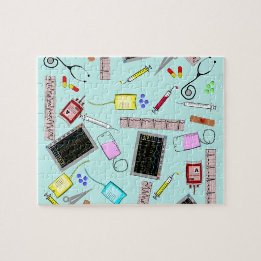 Geregistreerde verpleegmiddelen Jigzaag Puzzle Legpuzzel (Horizontaal)