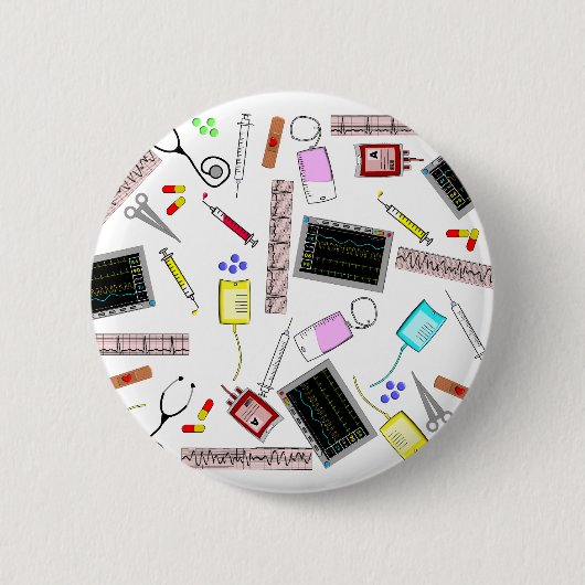 Geregistreerde verpleegmiddelen ronde button 5,7 cm (Voorkant)