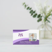 Geregistreerde verpleegminimalistisch met logo visitekaartje (Staand voorkant)