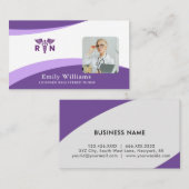 Geregistreerde verpleegminimalistisch met logo visitekaartje (Voorkant / Achterkant)
