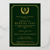 Geregistreerde verpleegster Asclepius + Laurel Wre Folie Uitnodiging (Voorkant)