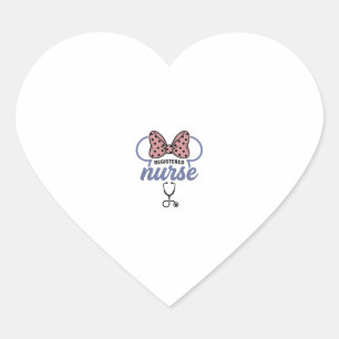 Geregistreerde Verpleegster Boog Stethoscoop Vinta Hart Sticker