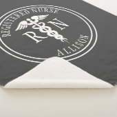 Geregistreerde verpleegster Caduceus Gray, geperso Sherpa Deken (3/4)