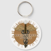 Geregistreerde verpleegster Caduceus Sleutelhanger (Voorkant)