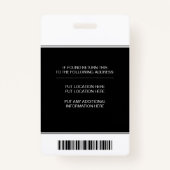 Geregistreerde verpleegster caduceus zwart, witte  badge (Achterkant)