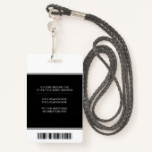 Geregistreerde verpleegster caduceus zwart, witte  badge (Achterkant met draagriem)