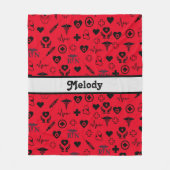 Geregistreerde verpleegster gepersonaliseerd fleece deken (Voorkant)