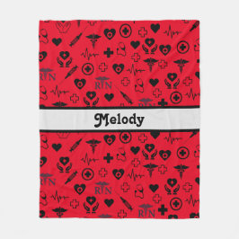 Geregistreerde verpleegster gepersonaliseerd fleece deken