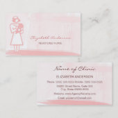 Geregistreerde verpleegster Girly Pink Waterverf G Visitekaartje (Voorkant / Achterkant)