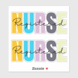 Geregistreerde verpleegster girly sticker
