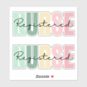 Geregistreerde verpleegster girly sticker (Vel)