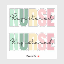 Geregistreerde verpleegster girly sticker