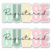 Geregistreerde verpleegster girly sticker (Voorkant)