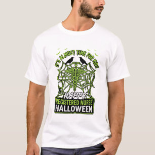 Geregistreerde Verpleegster Halloween Caduceus Spi T-shirt