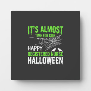 Geregistreerde Verpleegster Halloween Spinnenweb e Fotoplaat