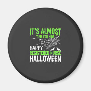 Geregistreerde verpleegster Halloween Spinnenweb e Magneet