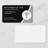 Geregistreerde verpleegster Home Gezondheid Privé  Visitekaartje (Voorkant / Achterkant)